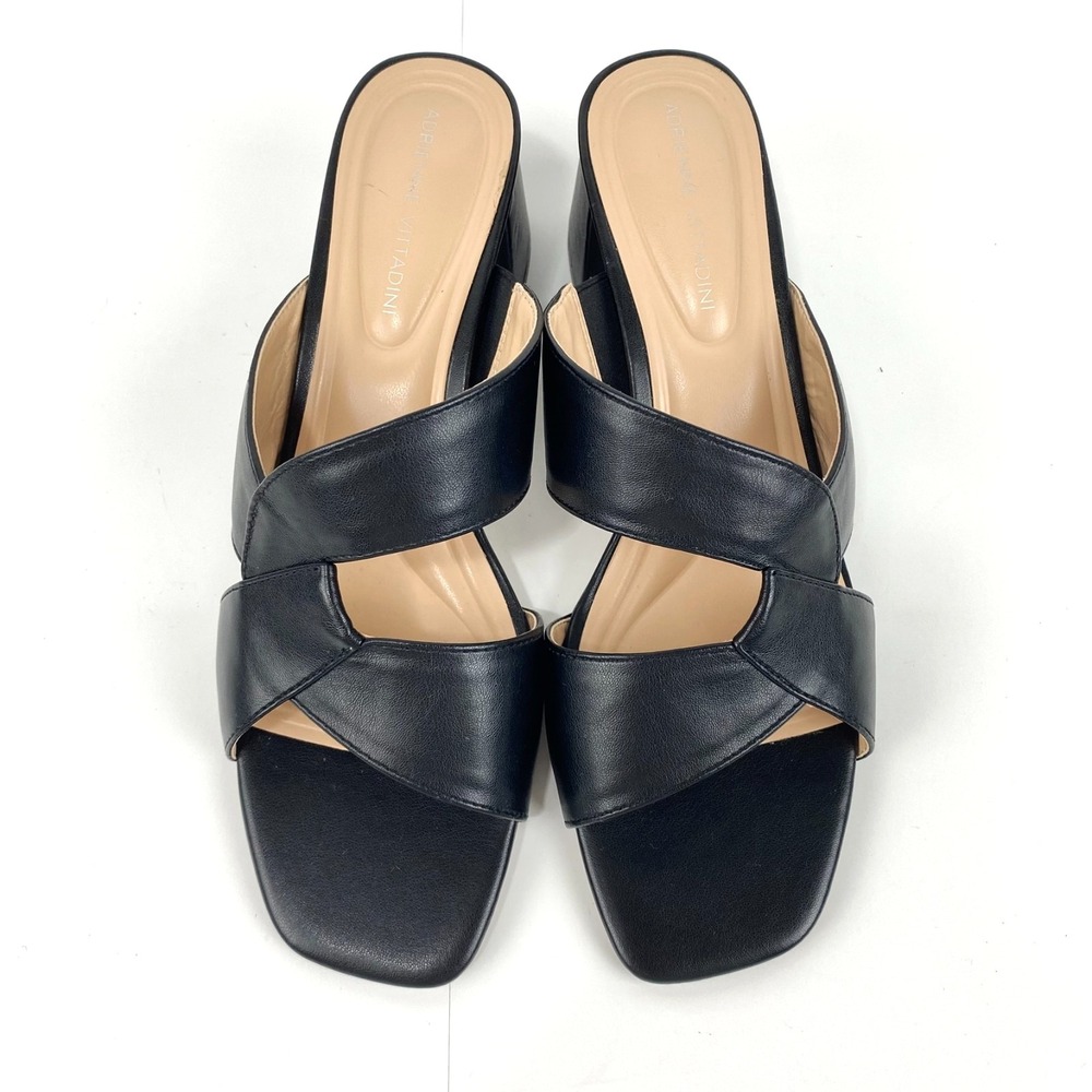 Adrienne Vittadini Sandals Womens 10 M Black Slip On Elegant Dressy LKNU Comfort - Picture 5 of 8